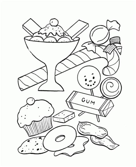 candy coloring pages printable  kids rnl