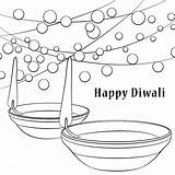 Diwali Diya Festival Rangoli Supercoloring Hatarcsarda Lantern Colorironline Dibujosonline Drukuj sketch template