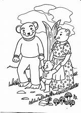Famille Ours Coloriage Promenade Coloriages Printablefreecoloring Campagne sketch template