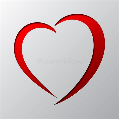 heart cut  paper vector illustration stock illustration