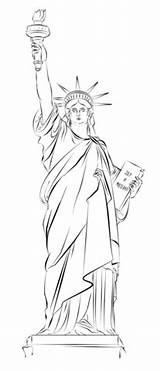 Freiheitsstatue Supercoloring Zeichnung Kategorien Accurately Introduction Lines sketch template
