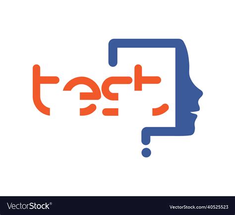 test logo design royalty  vector image vectorstock