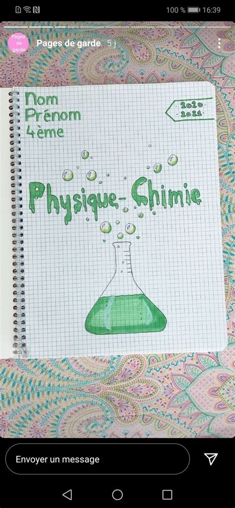 page de garde physique chimie   school illustrations de