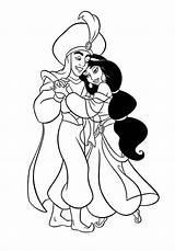 Aladdin Jasmine Coloring Jasmin Coloring4free Princesa épinglé Genie Imagensemoldes sketch template