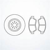 Brake Caliper Icons Vector Parts Disk Pads Illustrations Illustration Stock sketch template