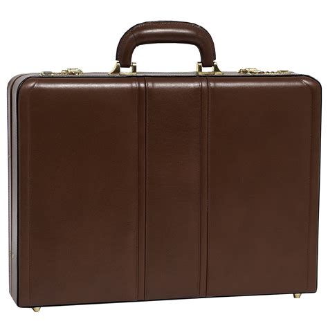 mcklein daley  brown leather attache case