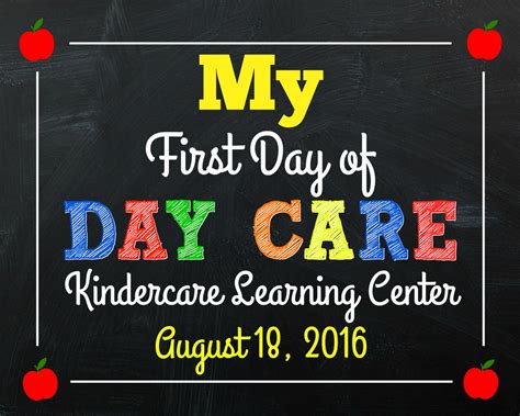 day  daycare sign  printable