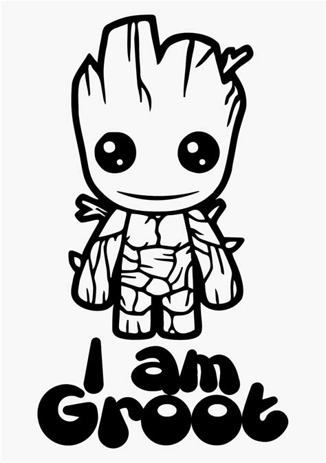 groot silhouette  transparent clipart clipartkey