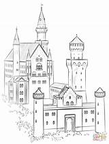 Neuschwanstein Schloss Castelo Drawing Ausmalbilder Chateau Arquitectura Supercoloring Drawings Riscos Zeichnen Frio Malvorlagen Designlooter Beginners sketch template