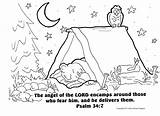 Camping Bible Camp Summer Preschool Coloring Verse Kids Choose Board Clipart School Sheet Tent sketch template