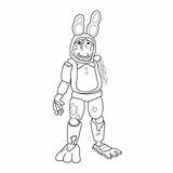 Fnaf Bonnie Withered Helpy Coloringpages101 sketch template