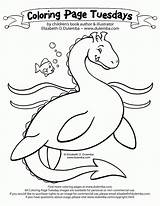 Serpent Loch Ness Colouring Col Ioka sketch template