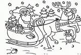 Santa Coloring Claus Pages Sleigh Reindeer Christmas Printable Drawing Clipart Print Colouring Kids Santas Elves Printables Drawings Clipground Amazing Online sketch template