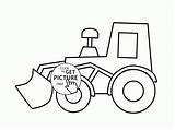 Tractor Backhoe Drawing Kids Coloring Sketch Simple Pages Kid Wuppsy Transportation Easy Excavator Paintingvalley Drawings Printables Collection Getdrawings sketch template