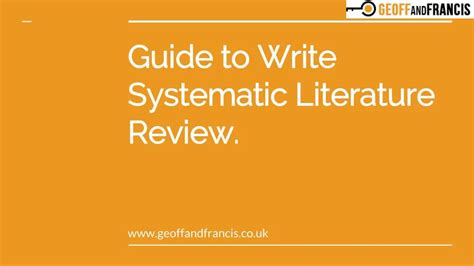 find  tips  write systematic literature review powerpoint