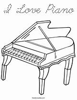 Piano Coloring Getdrawings Keyboard Grand sketch template