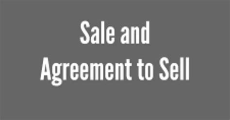 sale  agreement  sell law times journal