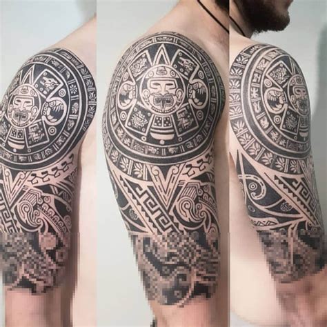 Aztec Tattoos Sleeve Aztec Tribal Tattoos Mayan Tattoos Mexican Art