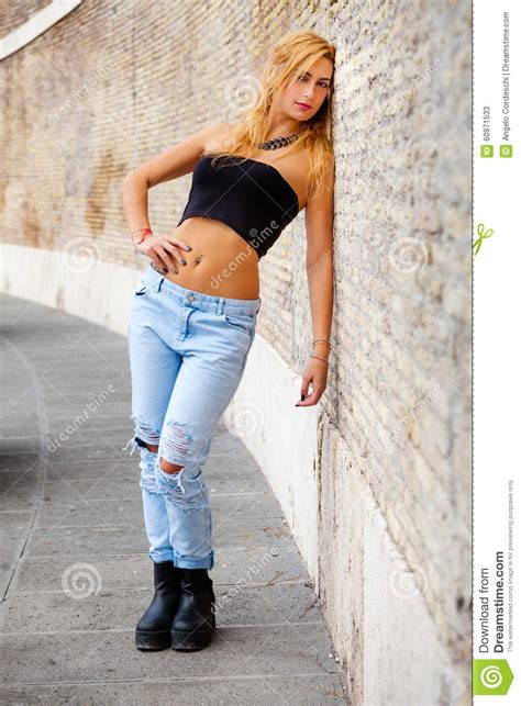 Youth And Beauty Blonde Girl Outdoors Stock Image Image