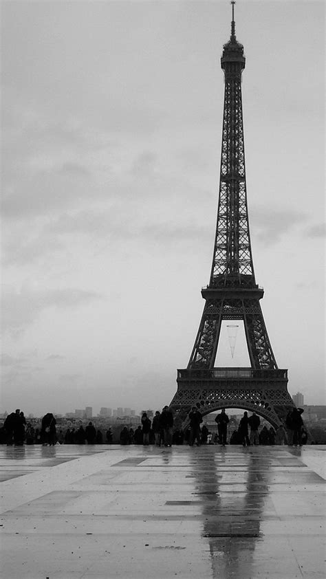 Black And White Eiffel Tower Smartphone Hd Wallpapers