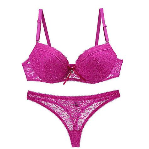 Buy Women Bra Set Lace Rhinestone Patchwork Underwire Lingeria Set