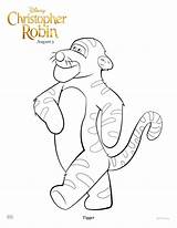 Coloring Robin Christopher Pooh Sheet Winnie Tigger Sheets Printable Eeyore Piglet sketch template