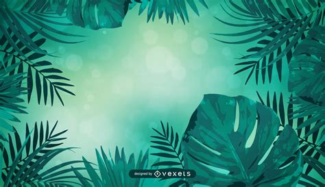 tropical green nature background vector