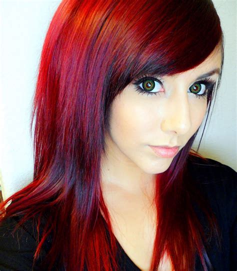 technicolor  hair color    dark red hair