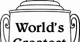 Worlds Coloring Trophy Pages Greatest sketch template
