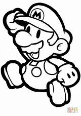 Paper Coloring Mario Pages Printable sketch template