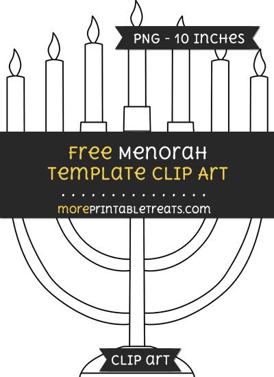 menorah template clipart