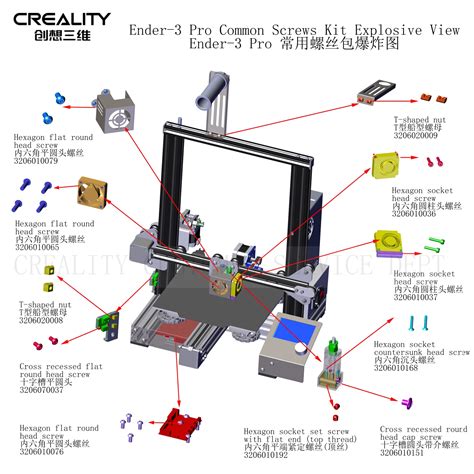 creality common screw kit  ender pro  printer spare parts wholesale mall