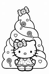 Kitty Sanrio Colouring sketch template