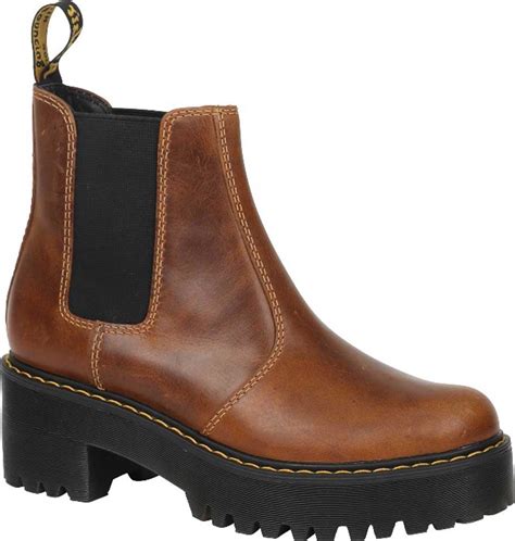 dr martens leather rometty chelsea boot  brown lyst