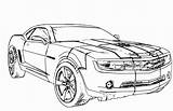 Camaro Coloring Transformers Pages Chevrolet Car Drawing Kids Printable Color Print Chevy Outline Cool Bumblebee Super Front Simple Cars Adult sketch template