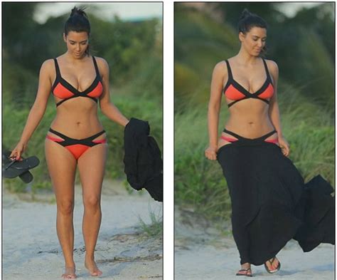so is this the result of kim kardashian s new sex diet kanye s girl shows off her beach