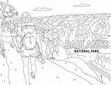 Coloring Badlands Park Pages Jackalope Falls sketch template