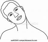 Neck Clipart Anterior Head Male Clip Bent Right Fotosearch sketch template