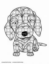 Mandala Chien Coloring Coloriage Dog Dogs Visit sketch template