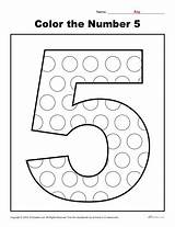 Number Color Worksheet Worksheets Preschool Printable Activities Numbers Kindergarten K12reader Math Kids Finger Learning sketch template