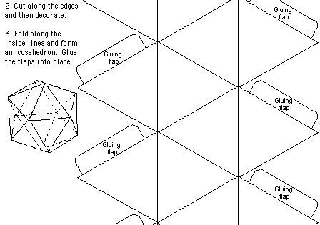 paper template   icosahedron    nerds   paper