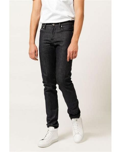 Naked And Famous Super Skinny Guy Selvedge Jean In Blue For