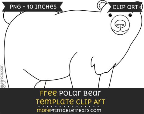 polar bear template clipart