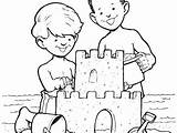Coloring Sand Castle Sandcastle Pages Getcolorings Getdrawings sketch template
