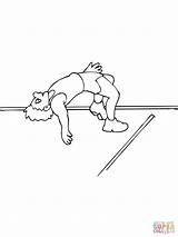 Coloring Pages Jump Pole Vault Printable sketch template