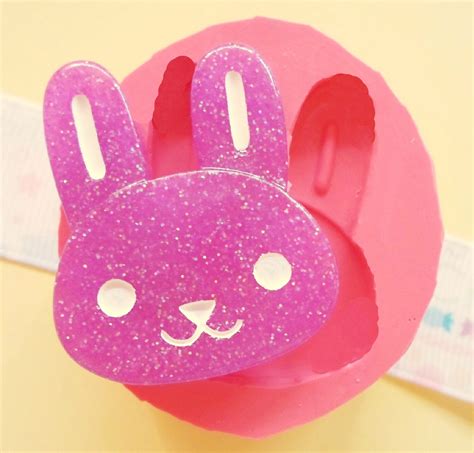 mm kawaii bunny rabbit face big size flexible silicone
