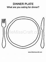 Plate Coloring Dinner Doodle Thanksgiving Crafts Printable Kids Pages Kindergarten Plates Draw Drawing sketch template