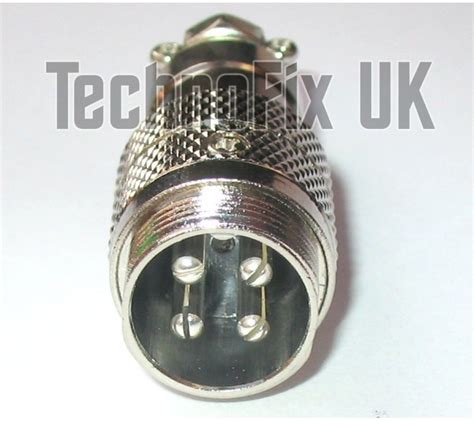 pin microphone  connector locking socket gx  technofix uk