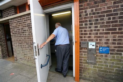 homeless couple move into public toilet as gay sex and squatters stop