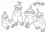 Teletubbies Coloring Pages Printable Print Color sketch template